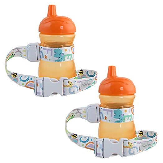 PBnJ Baby SippyPal Sippy Cup Holder Strap Leash Tether (ABC 2-Pack)