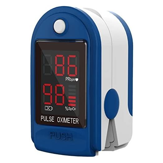ClinicalGuard CMS-50DL Fingertip Pulse Oximeter Blood Oxygen Saturation and Heart Rate Monitor with Batteries, Soft Case, Silicon Cover, Lanyard