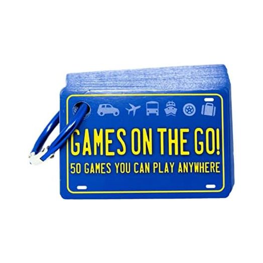 Games on the Go by Continuum Games - Portable Roadtrip Family Games to Challenge and Entertain for 2+ players , Blue