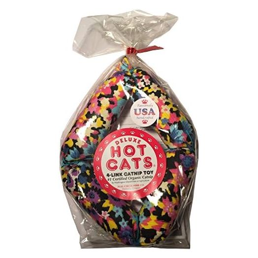 Deluxe Hot Cats Four Link Catnip Sausage Variety Design 17" - Filled with Organic Catnip