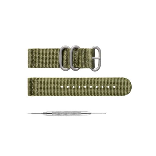 HANYTON Watch Bands - Ballistic Nylon Quick Release Style Straps With Silver High End Heavy Buckle - Choice of Width - 18mm, 20mm, or 22mm (20mm, Army Green)