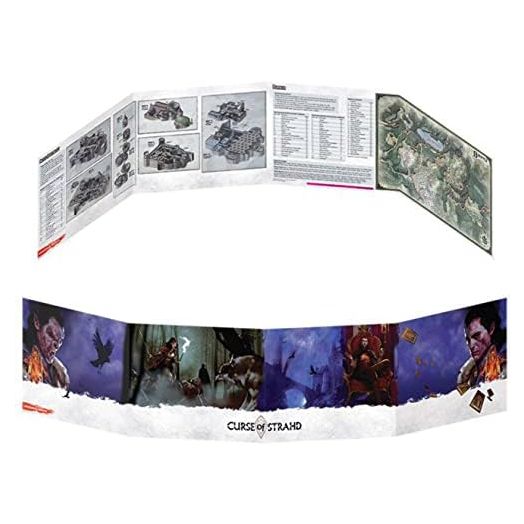 Gale Force Nine Dungeons & Dragons - "Curse of Strahd" DM Screen, Multicolor, 22"x 8.5" (73705BFM)