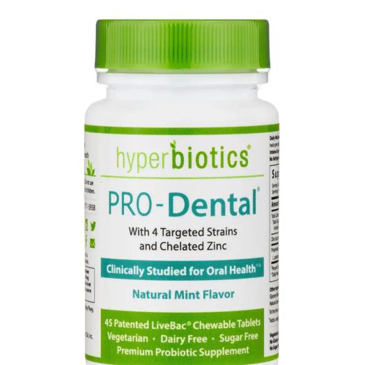 Hyperbiotics PRO-Dental Dental Probiotics for Oral Support - Natural Mint Flavor - 45 Chewable Tablets