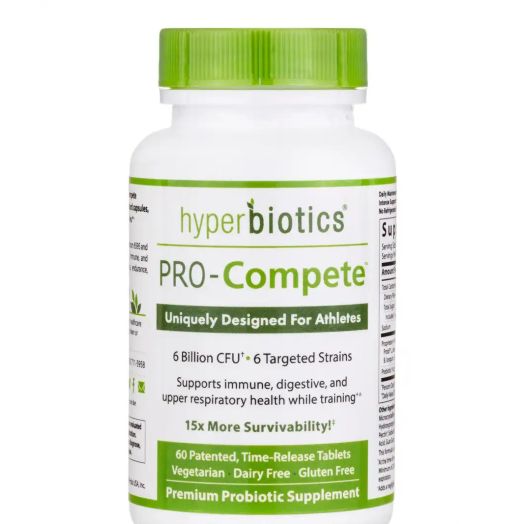 Hyperbiotics PRO-Compete: Probiotic for Athletes - 60 Time-Release Tablets