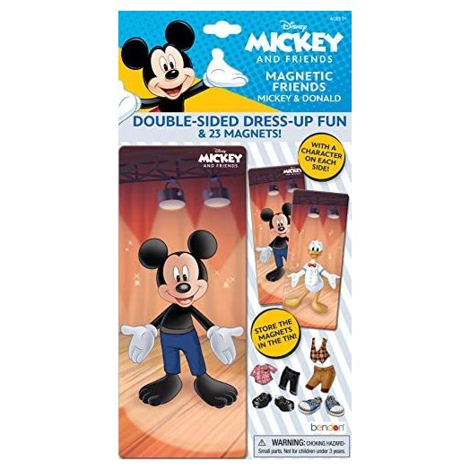 Disney Mickey Mouse and Donald Duck 23-Piece Magnetic Doll Tin 48837 Bendon