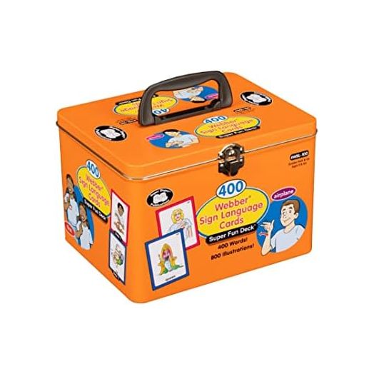 Super Duper Publications| 400 American Sign Language (ASL) Flash Cards Fun Deck | Educational Learning Resource for Children