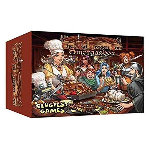 Slugfest Games: Red Dragon Inn: Smorgasbox, Expansion, Includes Roobted Version of this Product, with Five New Games, For Ages 13 and up