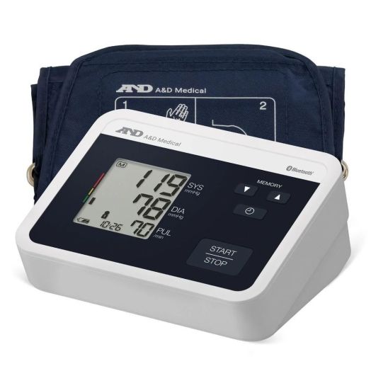 A&D Medical Precision Check Bluetooth Upper Arm Blood Pressure Monitor, Wide Cuff