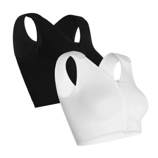 Abbott Diabetes Care Carefix Sophia Front Close Post-Op Compression Surgical Vest, 2X Large White Level 1