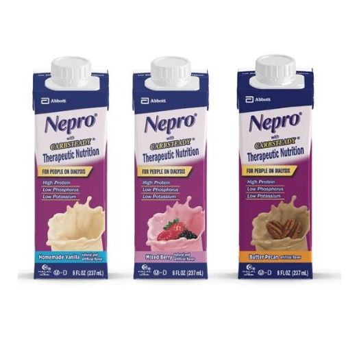 Abbott Nutrition Nepro with CARBSTEADY Therapeutic Nutrition, Homemade Vanilla 8 oz Tetra Carton