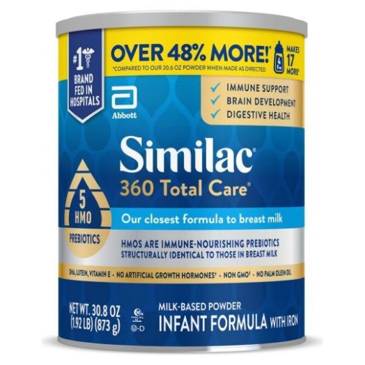 Abbott Nutrition Similac 360 Total Care Milk-Based Infant Formula with Iron, Powder 30.8 oz