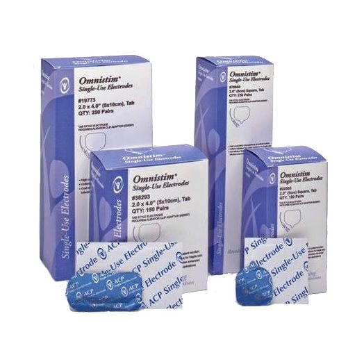 Accelerated Care Plus Omnistim Electrotherapy Electrode, 4 x 4 Inch Square Pack of 25