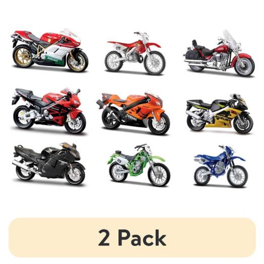 (2 pack) Adventure Force 1:18 Scale 2 Wheelers Play Vehicle Motor Bike Diecast 1 Pack (Styles May Vary)