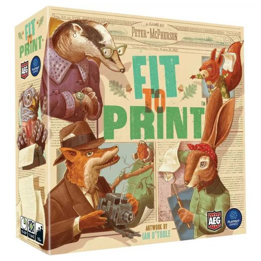 AEG: Fit to Print - Alderac Entertainment Group, Enjoy Relaxing Solo Puzzles Or Frenetic Action Up To 6 players, Tile Placement Board Game, Ages 10+, 1-6 Players