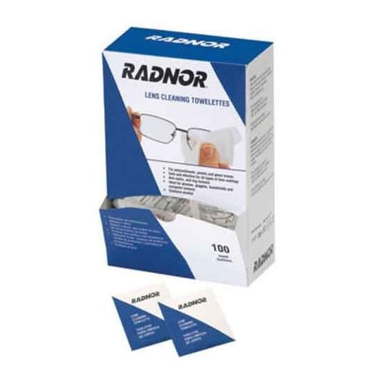 Air Systems Radnor Pre-Moistened Lens Cleaning Towelettes, 5 Inch x 8 Inch Box of 100