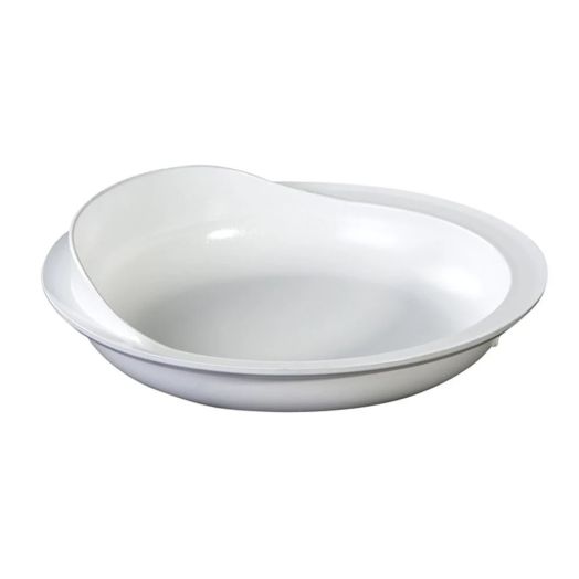 AliMed High-Sided Scoop Dish Plate, White