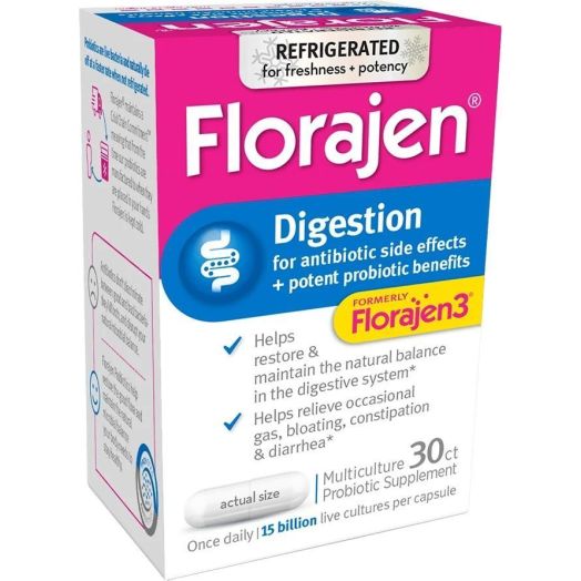 American Lifeline Florajen3 Digestion Probiotic Supplement, Capsules