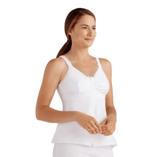 Amoena Hannah 2860 Post-Surgical Camisole, 4X Large A/B White