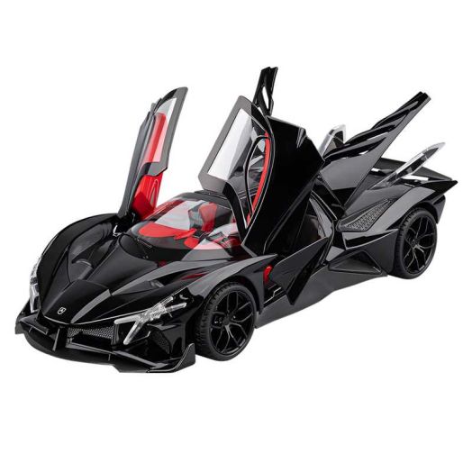 Anmyjuly 1: 18 Scale EVO Model Zinc Alloy Pullback Die-casting Toy Car with Sound and Light Effects, Sports Car Model Ornament, Collectible