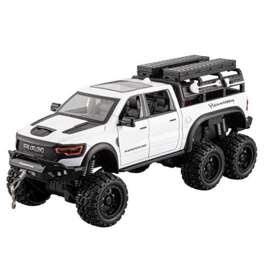 Anmyjuly 1:24 Scale Die-cast ram truck toy with Sound & Light, Opening Doors and Removable Parts for Adult Collectors and kids ages 4-8