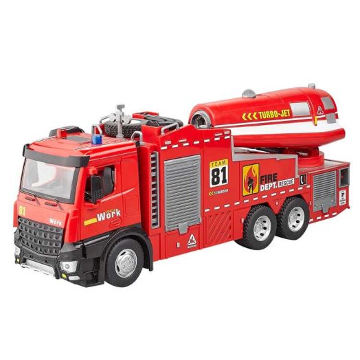 AnmyJuly Alloy Die-cast Sprayable fire truck Model, Durable and Educational , fire trucks for toddlers 3-5