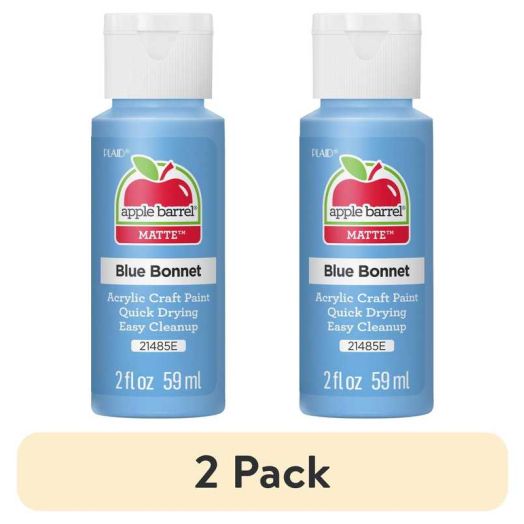 (2 pack) Apple Barrel Acrylic Craft Paint, Matte Finish, Blue Bonnet, 2 fl oz