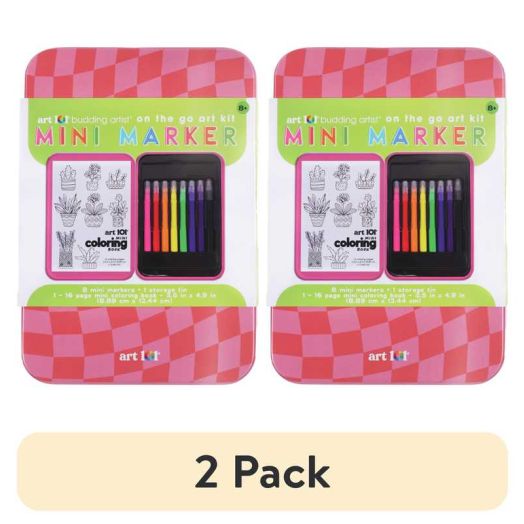(2 pack) Art 101 Creative Tools Coloring Set for Children to Adults in Tin Case with Markers