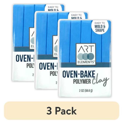 (3 pack) ArtSkills - Art Elements Oven Bake Polymer Clay, 2oz, Baby Blue