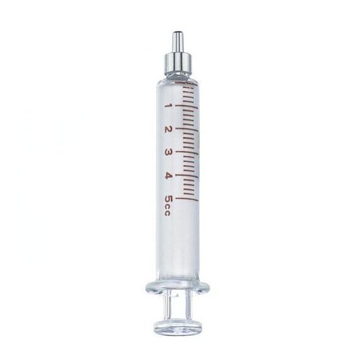 B. Braun 5 mL Glass Loss-of-Resistance Syringe, Luer Slip Metal Tip