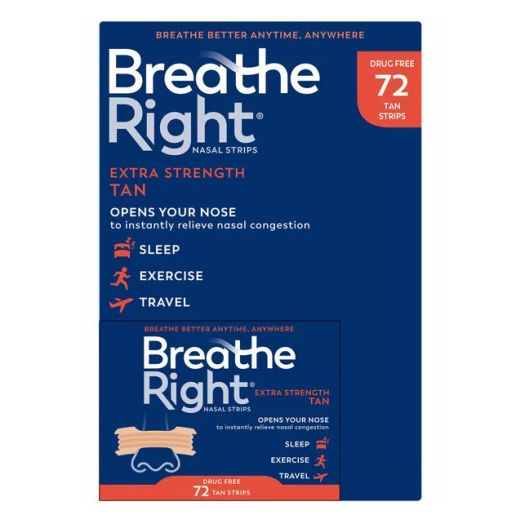 Breathe Right Extra Nasal Strips, 72 Count (Premium Pack)