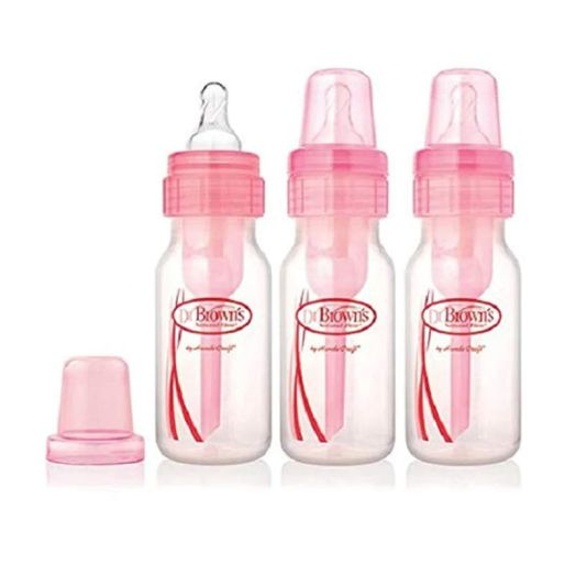 Dr. Brown's Options+ Baby Bottles, 4 Ounce, Pink, 3 Count