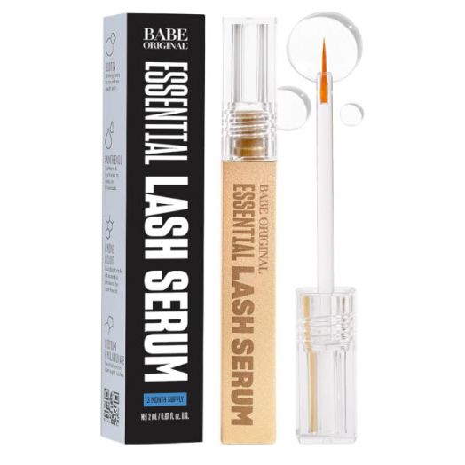 Babe Original Babe Lash Essential Serum - Fuller & Longer Looking Eyelashes, Lash Enhancing Serum for Natural Lashes or Lash Extensions & Brows, Vegan & Cruelty-Free