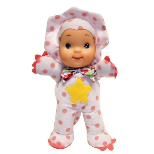 Baby's First: Dino Friends Baby Doll - Polka Dot Dinosaur Outfit, Press Doll's Tummy To Kiddy Hear Roar & Giggle Sounds, Soft & Cuddly Toy, Kids-Toddlers 1Year & Up