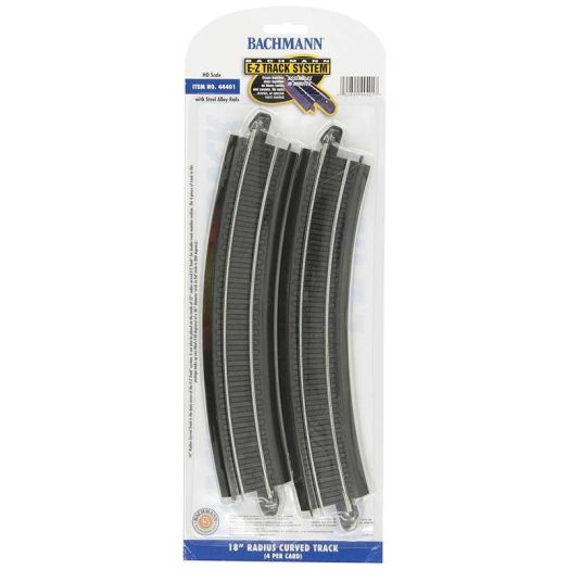 Bachmann Trains HO Scale 18" Radius Curve Track- 4 Pack