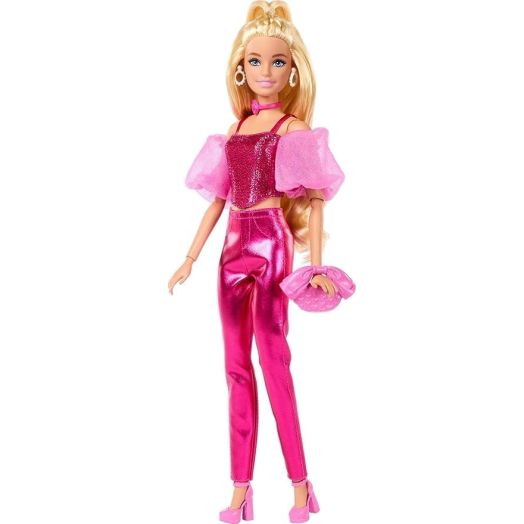 Barbie Deluxe Style Fashion Doll #5 Metallic Pink Outfit Mattel 2025