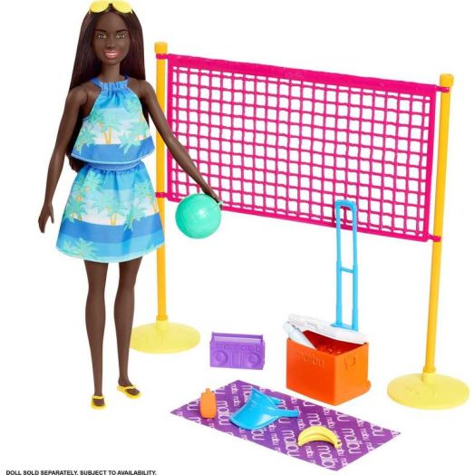 Barbie Loves The Ocean Beach Volleyball Playset with Accessories, Made From Recycled Plastics