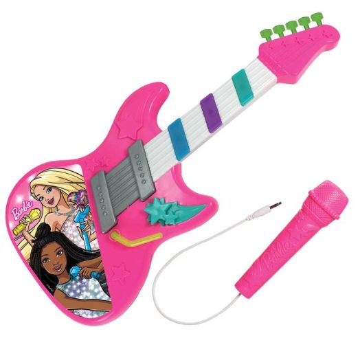 Barbie Rock Star Guitar with Lights, Sounds, and Microphone, Kids Toys for Ages 3 up