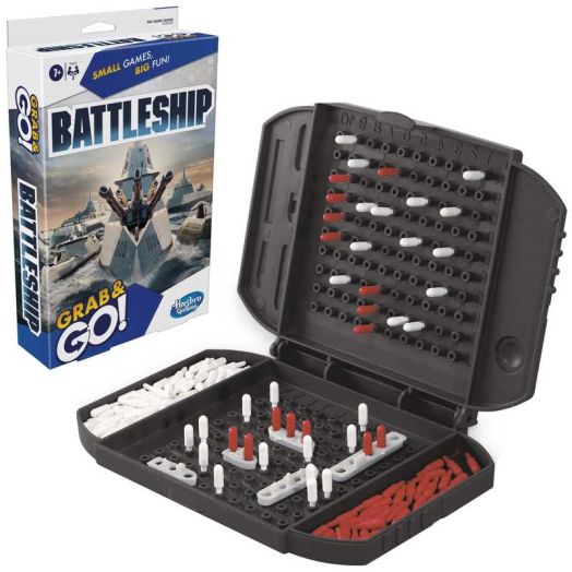 Battleship Grab and Go Game for Ages 7 and Up, Portable Game for 2 Players, Travel Game