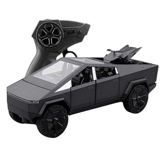 BDTCTK 1:24 Cybertruck Pickup Truck Remote Control Car Toy for Kids, 2.4GHz Sound and Light Model Car, Die-casting Alloy Vehicle Collection Gift Gray