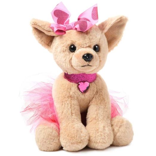 Bearington Collection Ballerina Stuffed Animal - Ballet Doll - Dance Recital Gifts for Girls - Dog Chichi - 13"