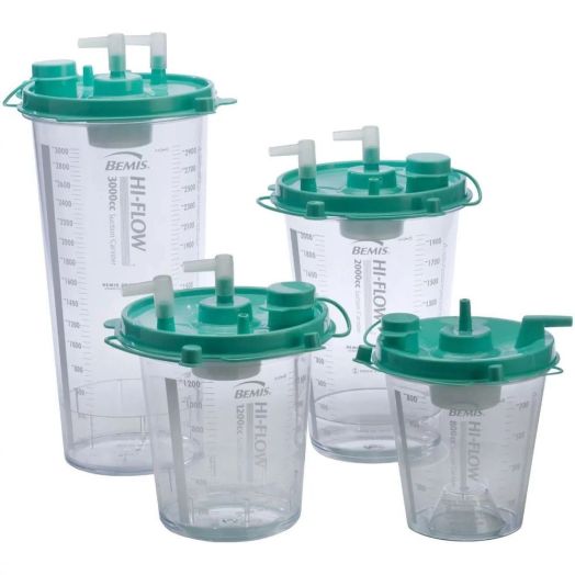 Bemis Hi-Flow Suction Canister with Sealing Lid, 3000 cc