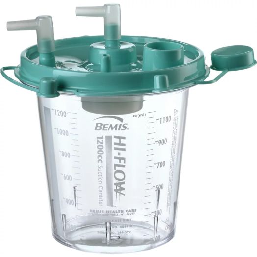 Bemis Hi-Flow Suction Canister with Sealing Lid, 1200 cc