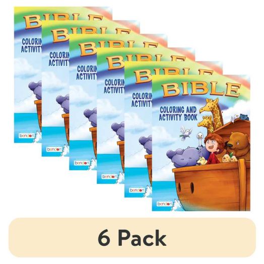 (6 pack) Bible 64 Page Coloring and Activity Book, by Bendon, Paperback