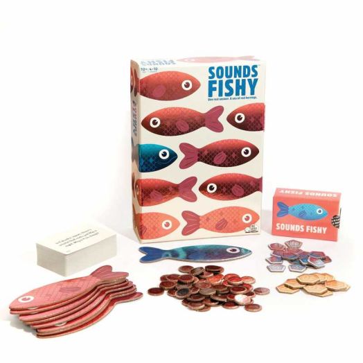 Big Potato Games Sounds Fishy Family Board Game, Hilarious Bluffing Game for Big Groups, 4-10 Players, Ages 10+