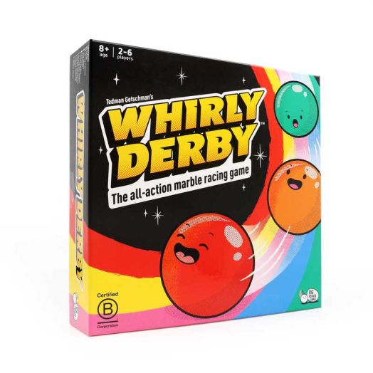 Big Potato Games Whirly Derby: Spinning Marble Racing Game - 2 to 6 Players, Ages 8+