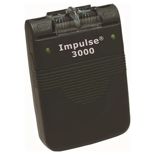 Biomedical Life Systems Impulse 3000 TENS Unit, with Four Pigtail Electrodes and Carrying Case