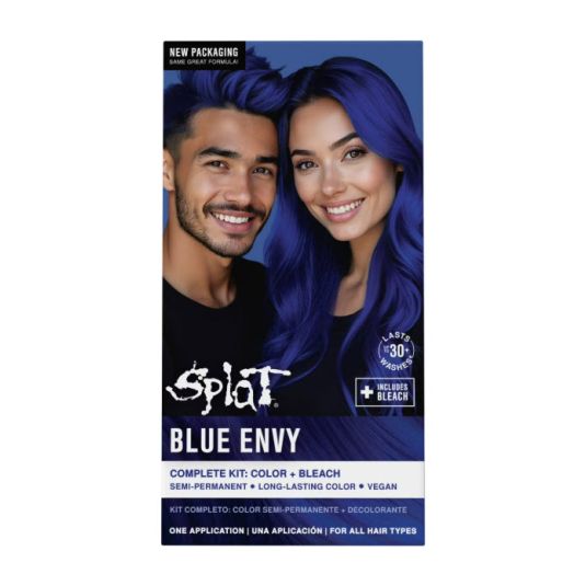 Splat Blue Envy Hair Color Kit, Semi-Permanent Dye