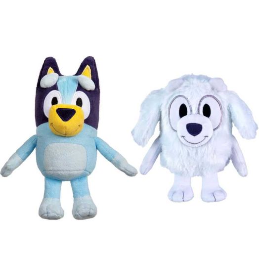 Bluey 8" & Lila 6.5" Tall Plush - Soft and Cuddly Plush Bundle