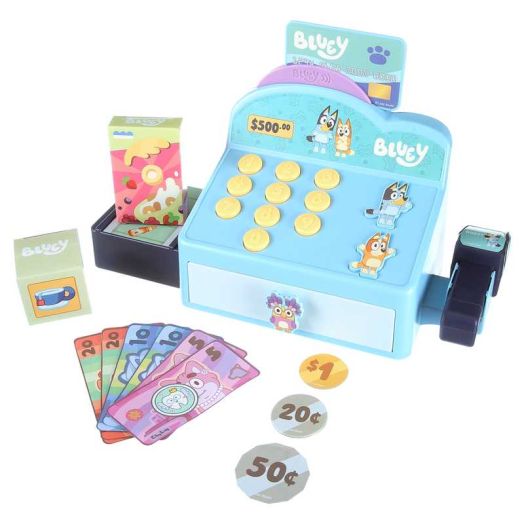 Bluey Cash Register, Sounds and Phrases from Bluey and Bingo, Ages 3+, Toddler Toys