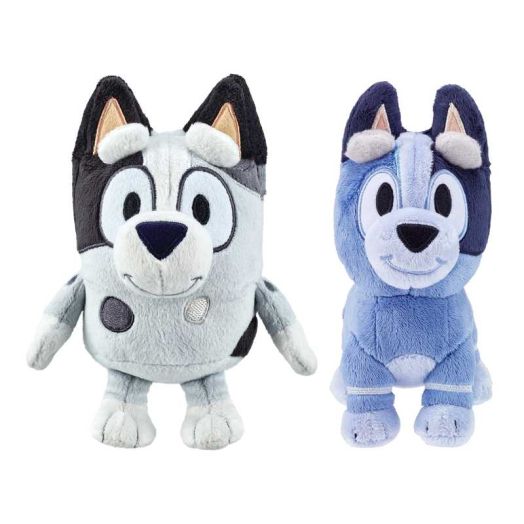 Bluey's cousins 8 Inch Muffin plush and 7.5 Inch Socks plush toys bundle, Ages 3+
